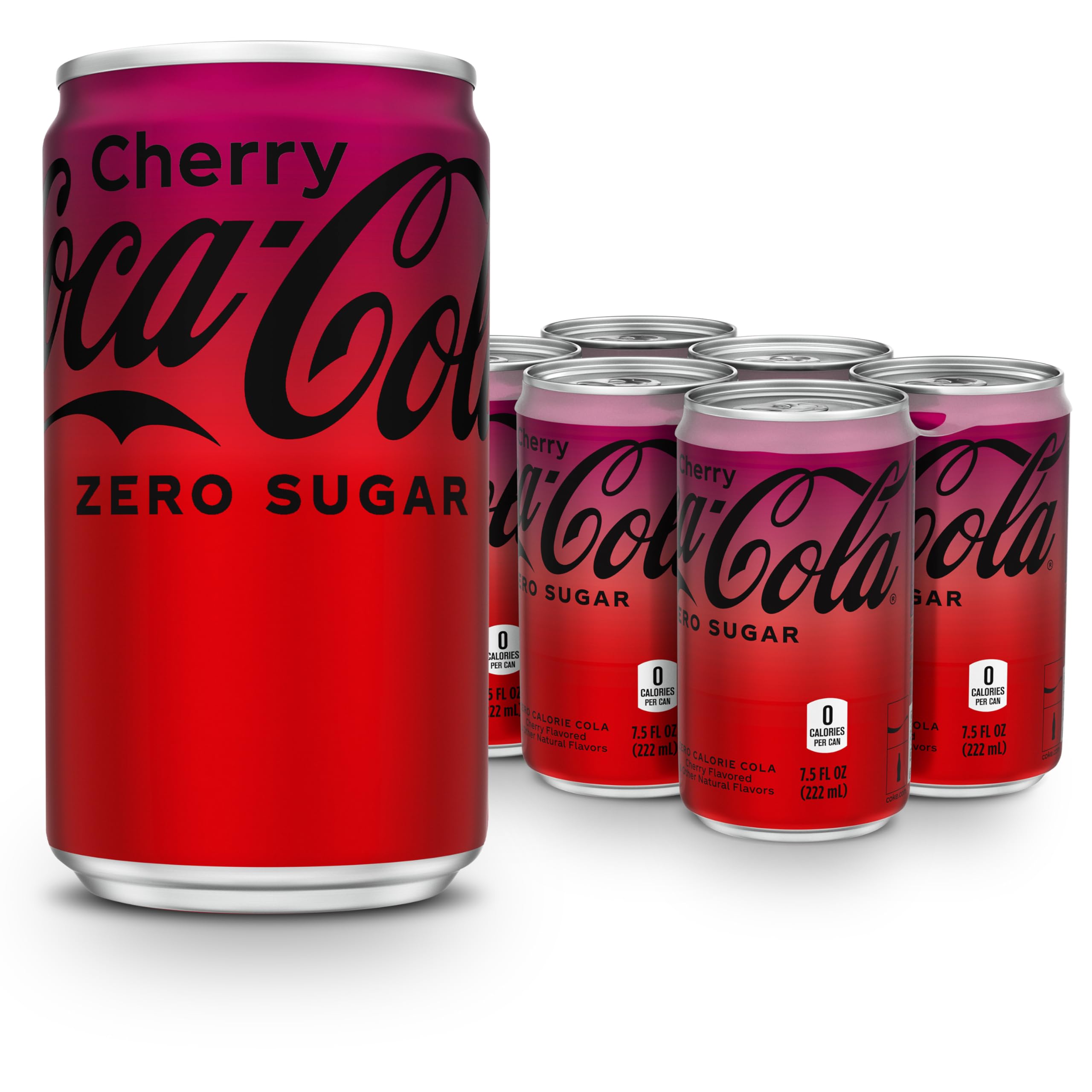 Coca-Cola Cherry Zero, 7.5 Fl oz (Pack Of 6)