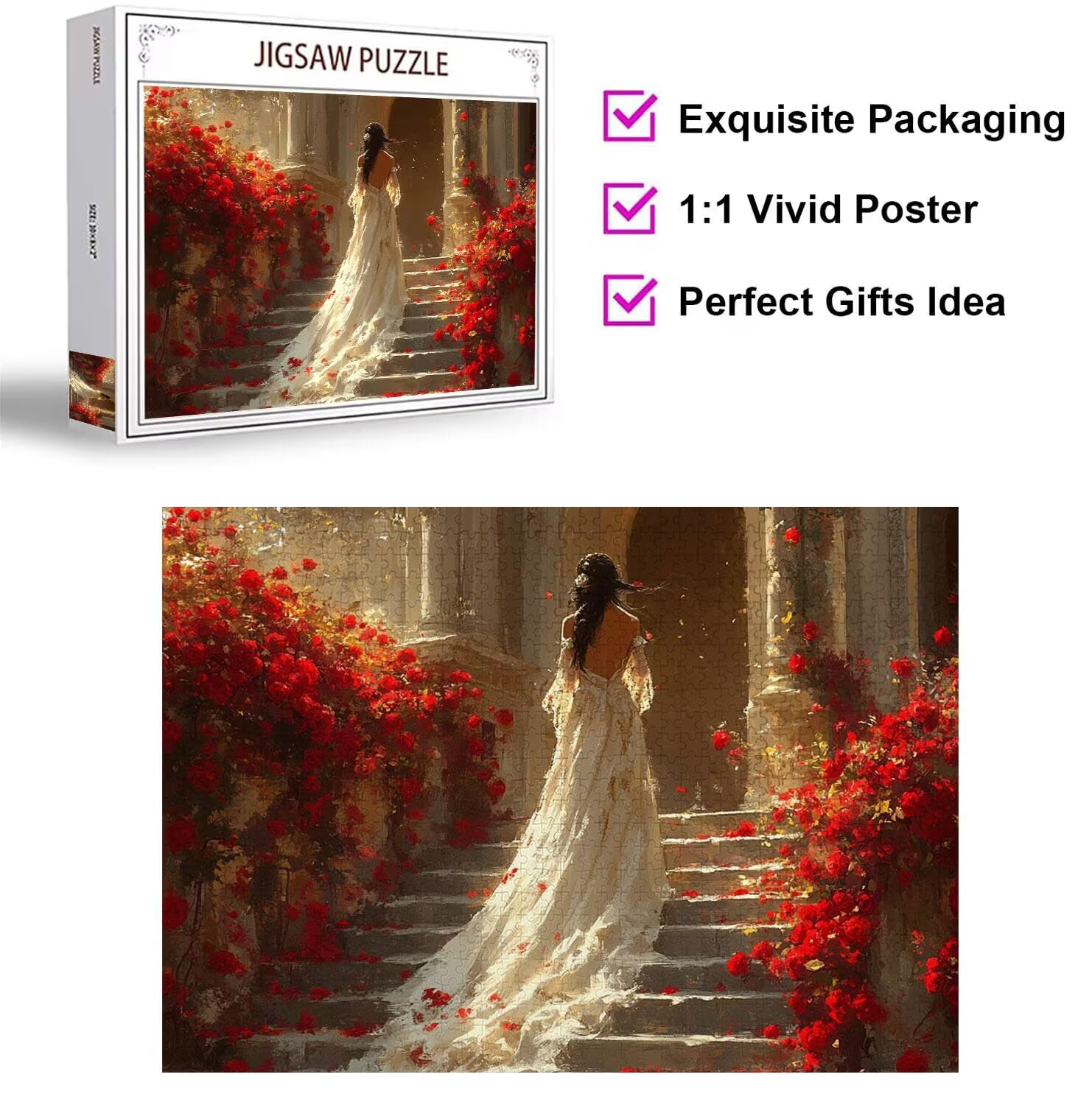 Puzzle 4000 Pezzi Donna. Puzzle Classici per Gioco Familiare, n-666