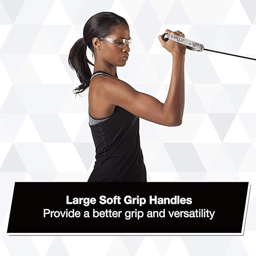 Miniatura 9 de THERABAND Tubo profesional de resistencia de látex con asas para terapia física, pilates inferiores, entrenamientos en casa y rehabilitación, asas