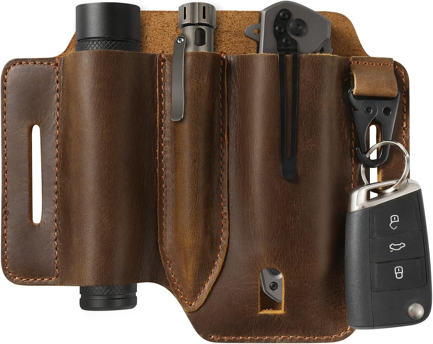 Leatherman Multitool – EDC Pouch for Men Multitool Sheath for Belt Leather Sheath Tool Pouch for Flashlight Holster Gifts for Men