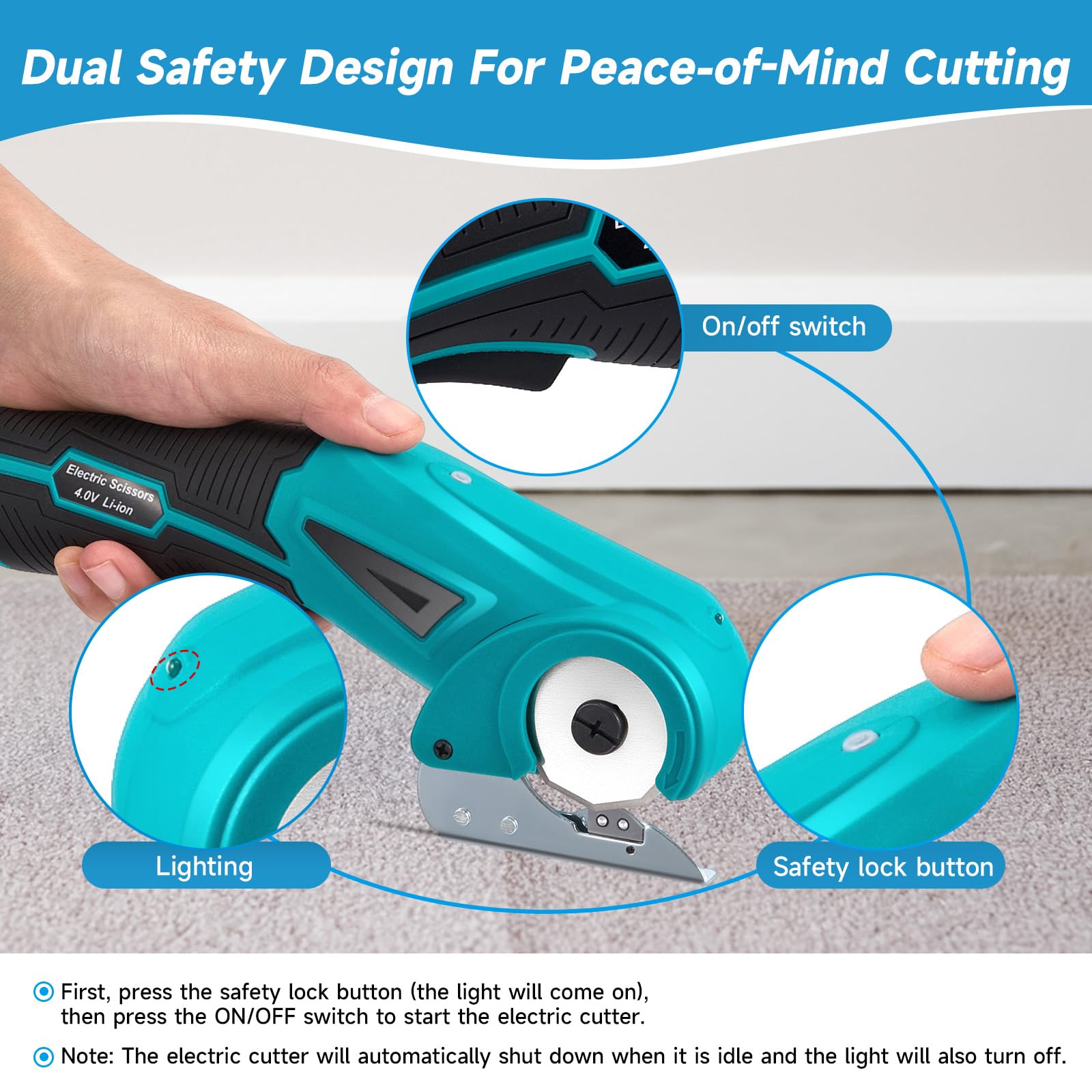 Cardboard Cutter Electric Cordless Scissors Gym Pin with 8 mm Diameter for Weight Plates 30 mm and 50 mm with Magnetic Safety Lock for Home and Professional Gyms (Blau)