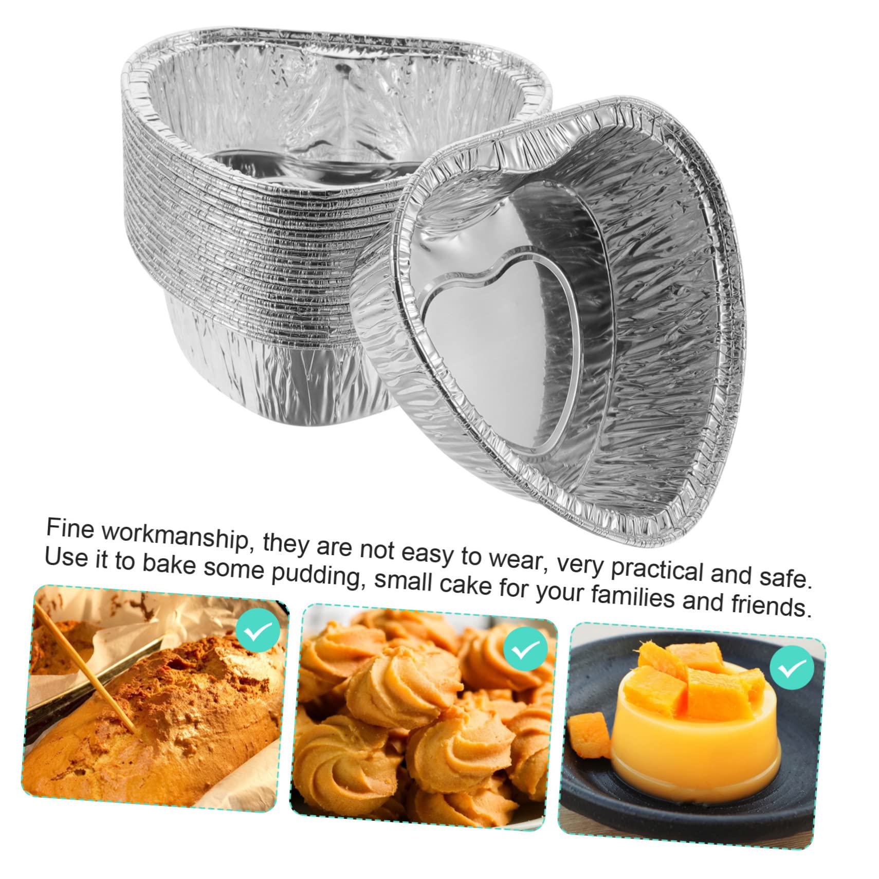 Produktbild von Umigy Weihnachts-Backförmchen 100 Stück - Praktische Alu-Formsets Mit Deckel Für Cupcakes & Muffins