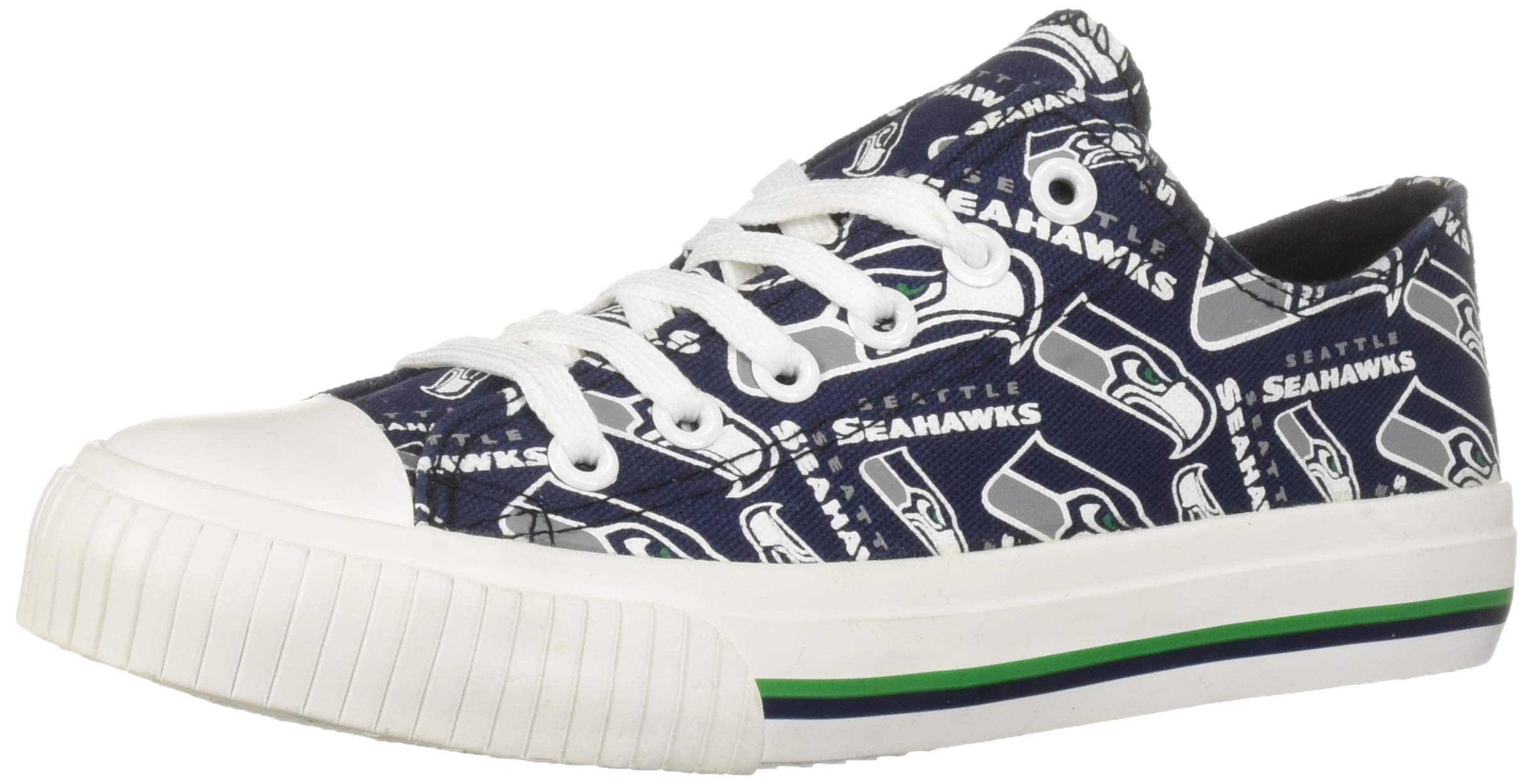 NFL Womens Low Top Repeat Print Canvas Shoe: San Francisco Ers, Small