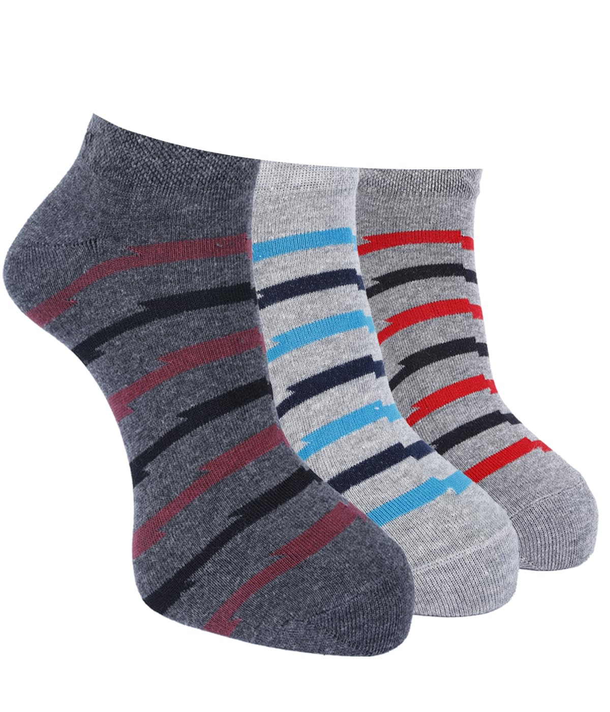 force nxt BY Dollar Socks for Men Solid Ankle Length Cotton Socks, Free Size, Pack of 3 (Multicoloured)-picture-38