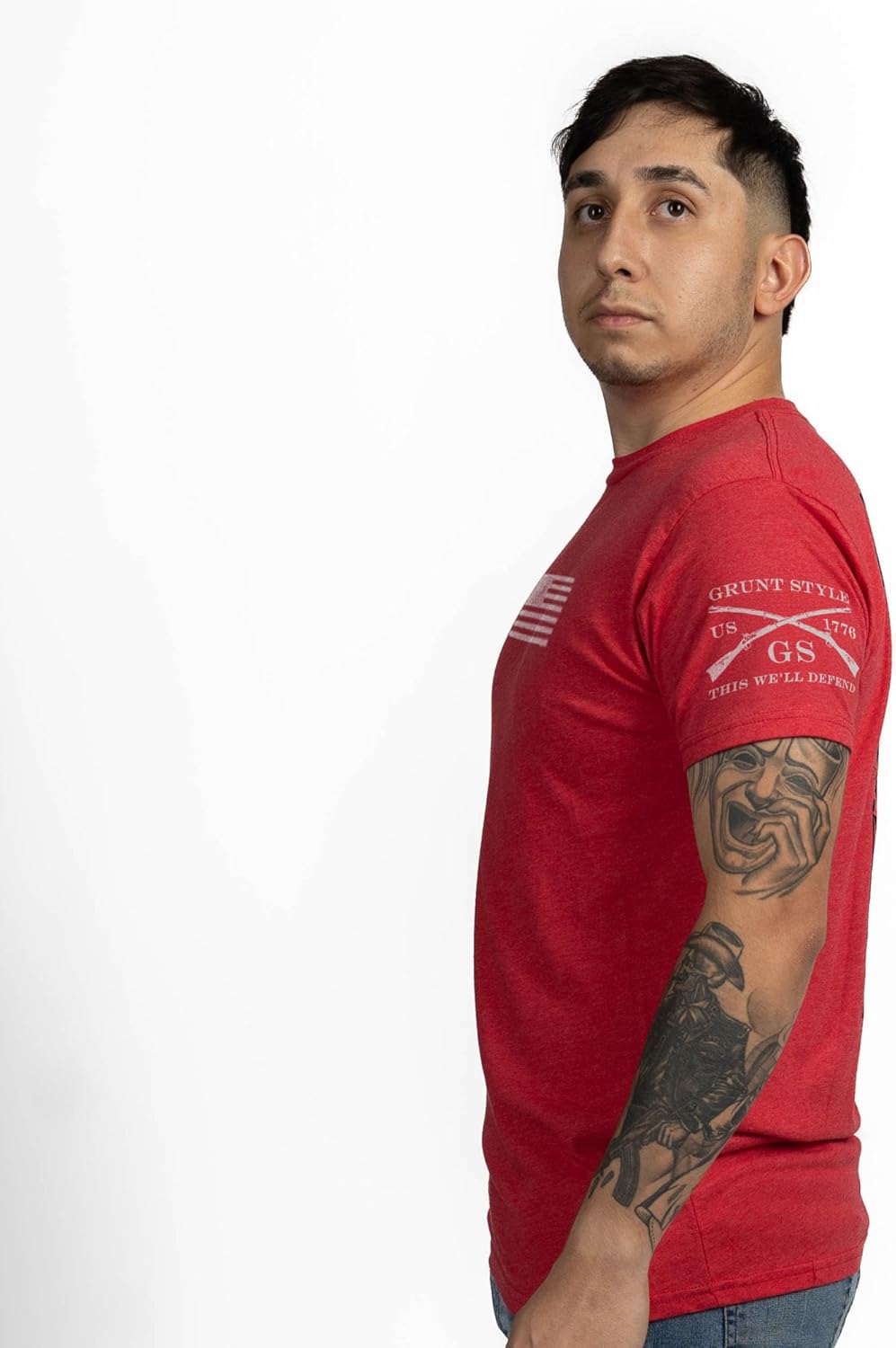 Grunt Style Basic Freedom Flag Men's Patriotic T-Shirt