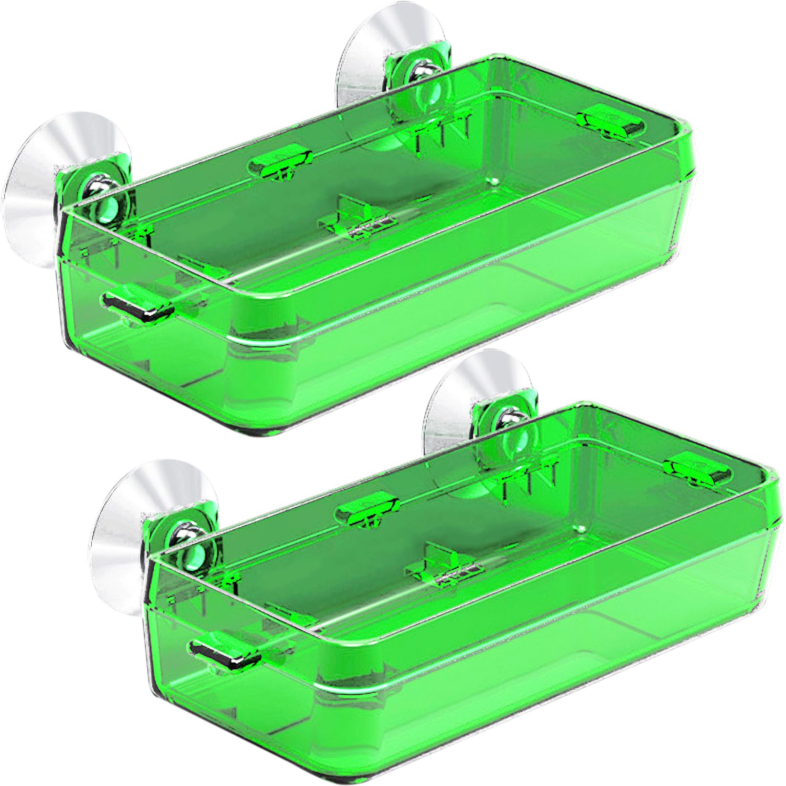 Tfwadmx 2 Pcs Reptile Feeder Chameleon Bowl Water Dish with Suction Cup Gecko Worm Feeder Anti-Escape Chameleon Supplies Accessories for Iguana Lizard