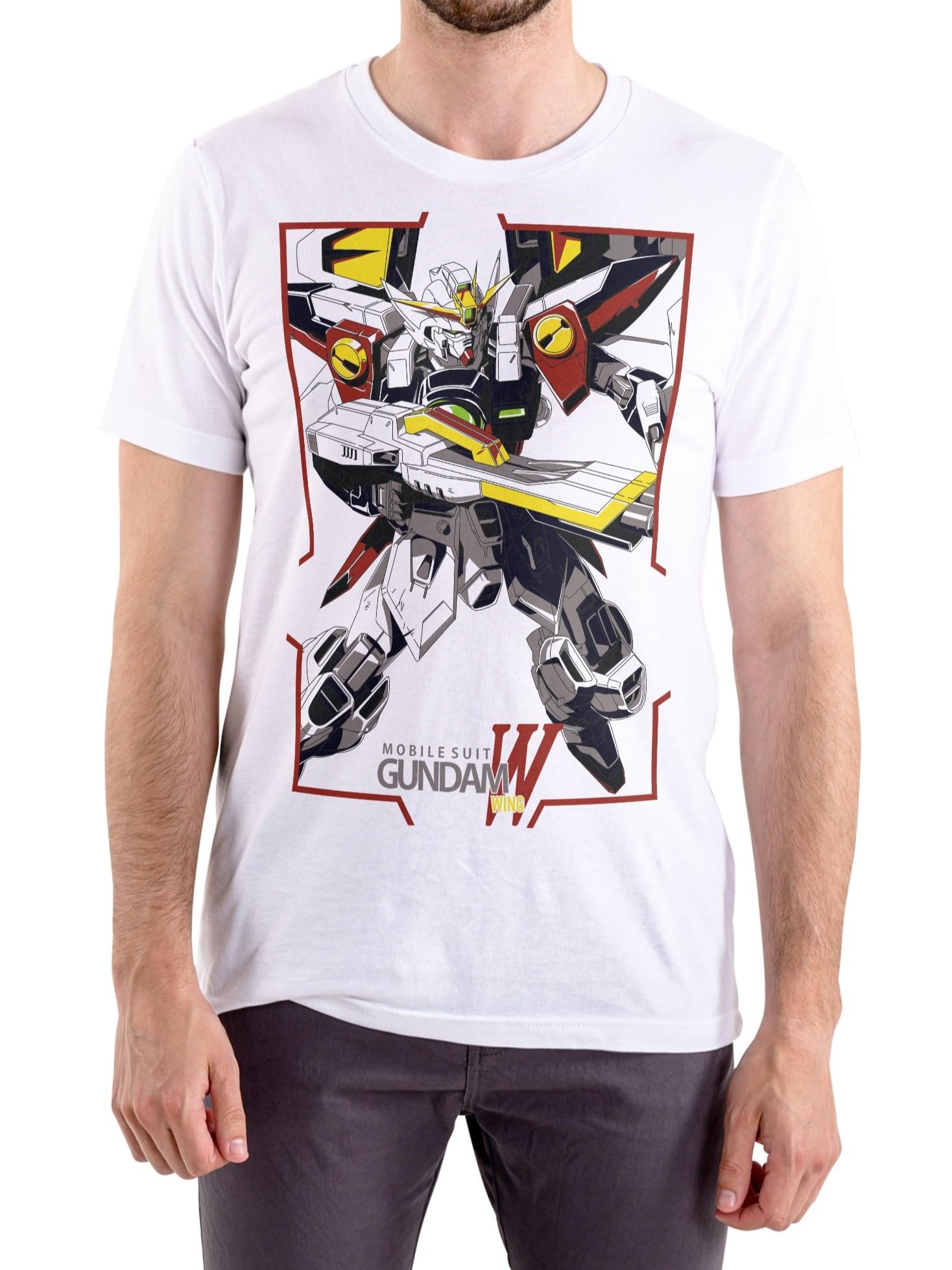 Him & Her Unisex Anime T-Shirt Gundam Wing Zero for Men and Women, Gundam Wing Zero, Printed Anime Tshirt�
