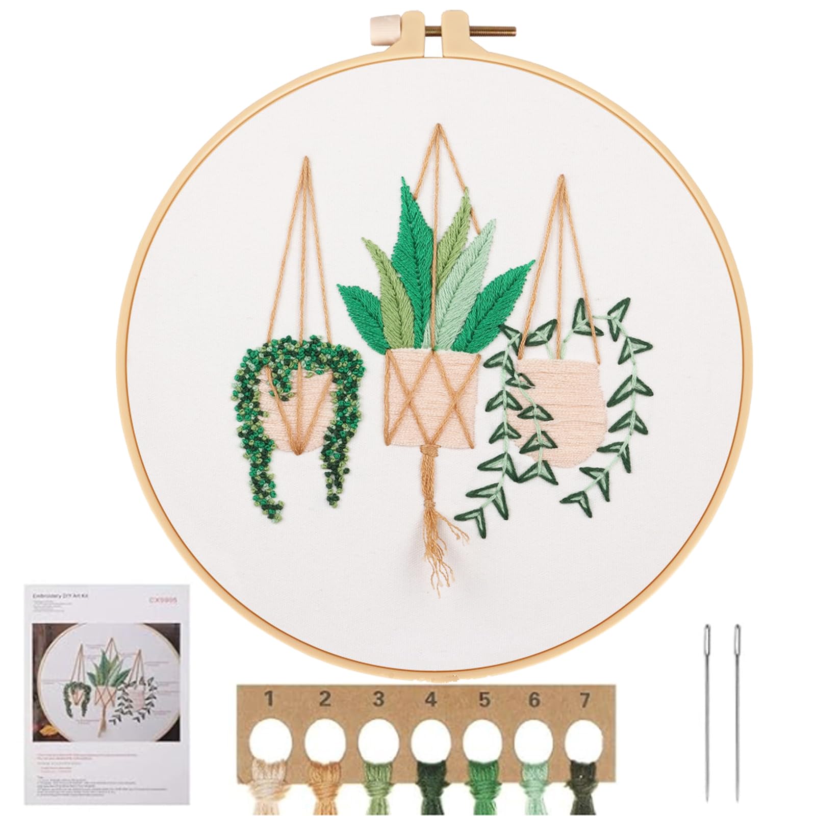 Full Range Embroidery Starter Kit, embroidery kit for beginners ,Cross Stitch Kit Includes DIY Cross Stitch Stamped Embroidery Kit for Adults Beginner Starter,cross stitch kits for adults beginners.