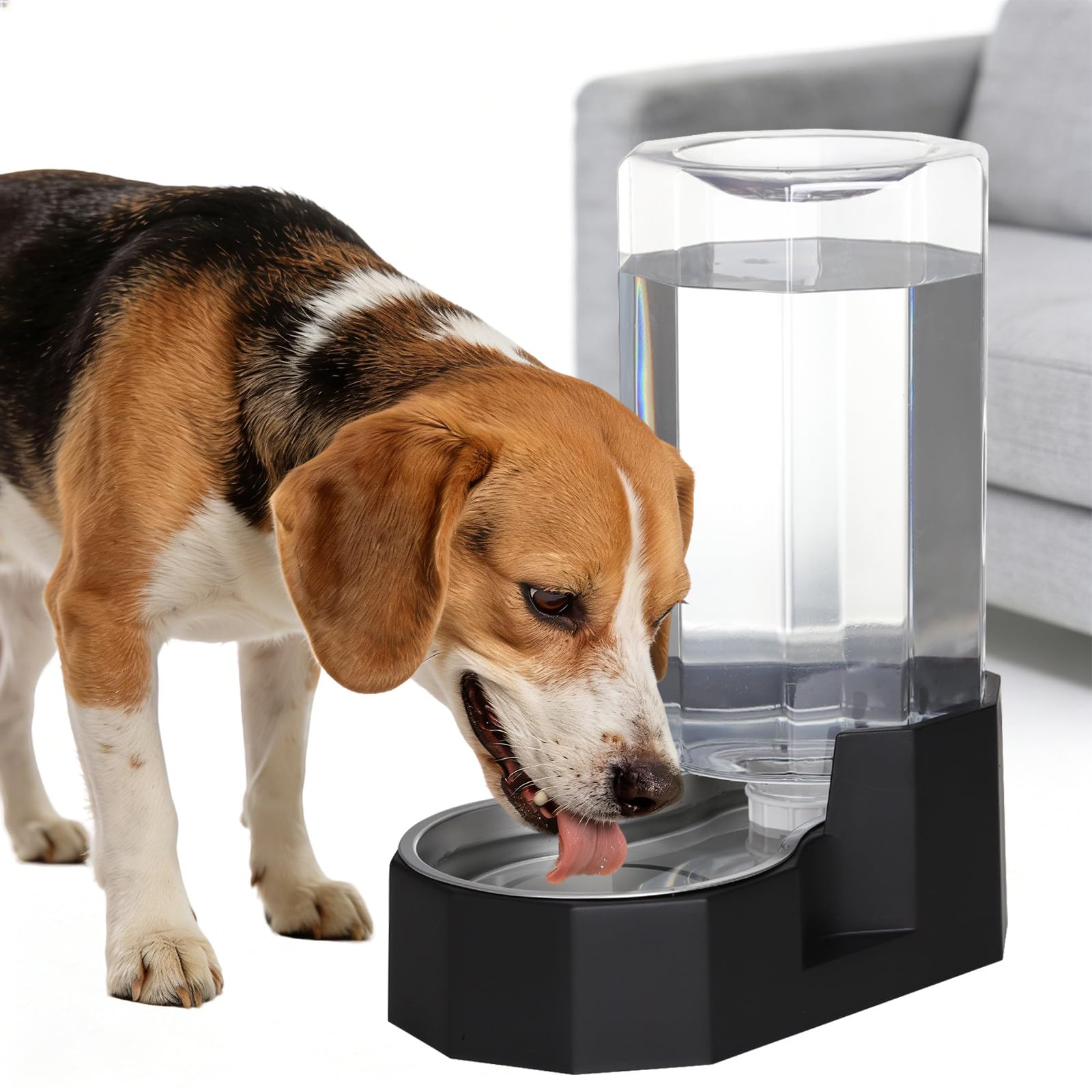 Sfozstra 8L Large Dog Water Dispenser: Gravity Pet Water Station