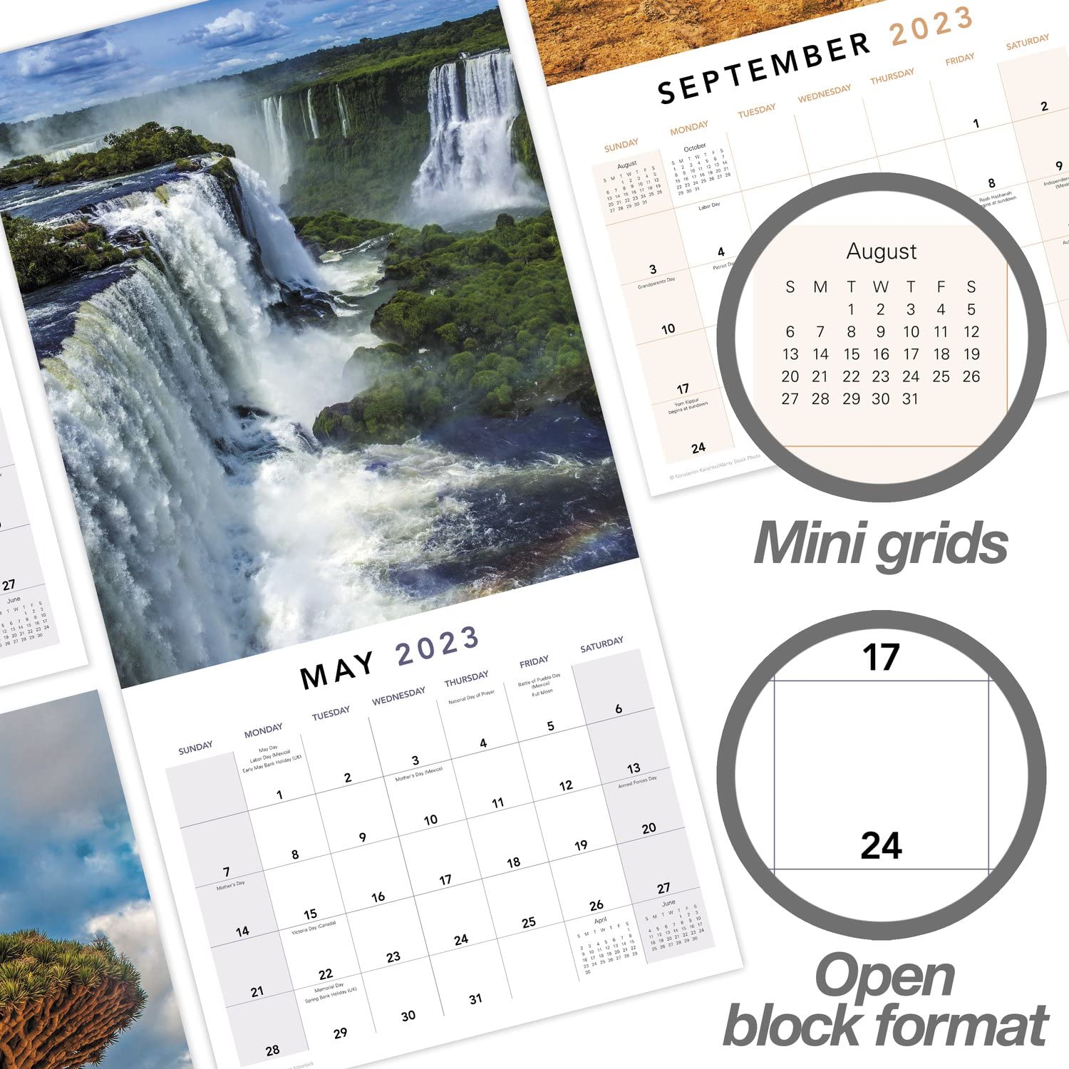 Aazon.co : 2023 Wall Calendar ,14 Onthly Wall Calendar Rock Ountain