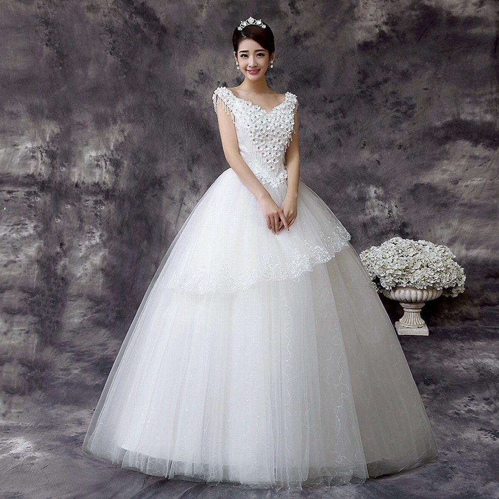 Robe de mariée en mousseline de soie fluide robe de mariage longue taille XL