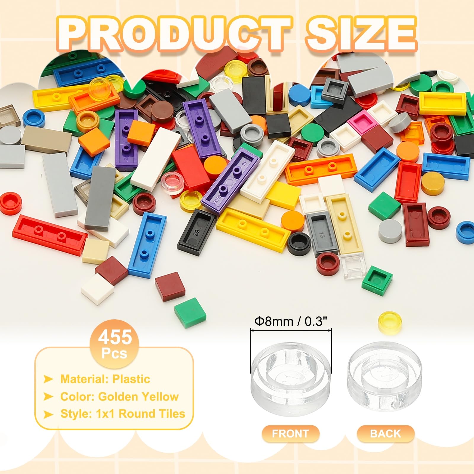 PATIKIL 455 Pcs Flat Blocks Bulk - Image 2