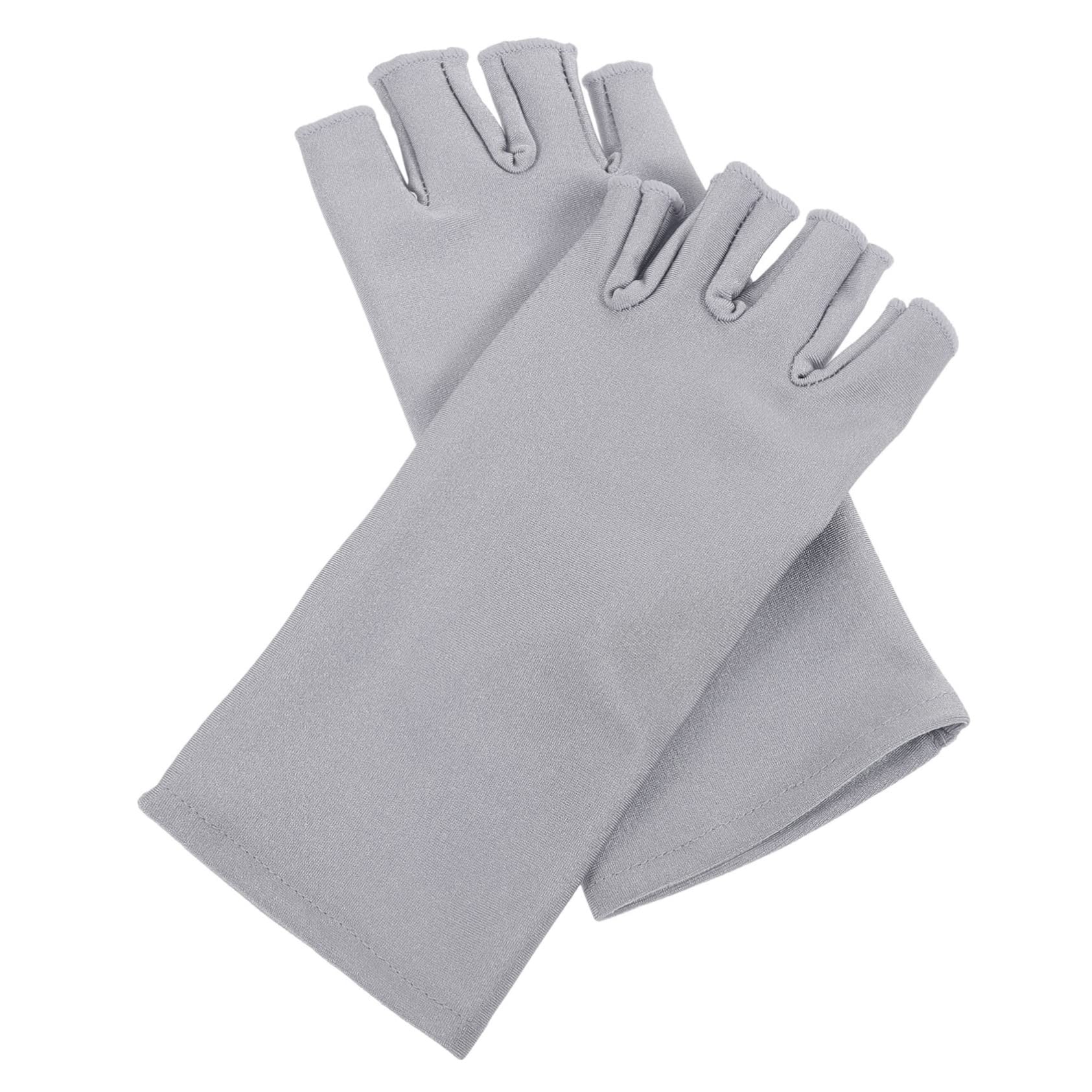 SHERCHPRY 1pair Women Half Finger Uv Gloves Flexible Sunblock Driving Cycling Gloves for Outdoor Activities Comfortable and -uv