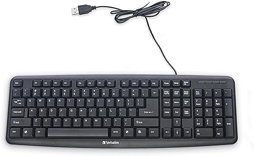 Teclado con cable USB, Negro