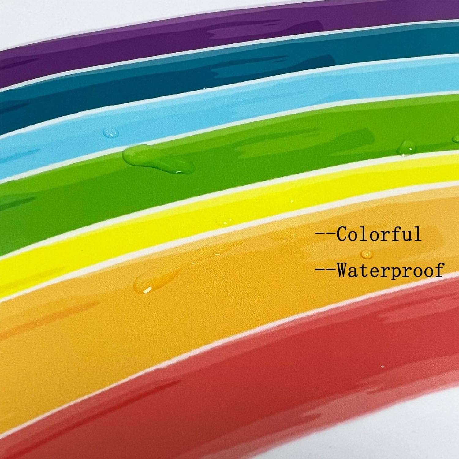 Calcomanías De Pared De Arcoíris Pastel Con Estampado Pastel Adhesivos Murales De Pared Grandes Para Despegar Y Pegar Acuarela Arco Iris Cuarto
