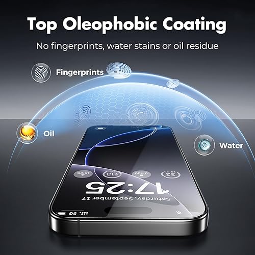 Miniatura 3 de UNBREAKcable Paquete de 3 protectores de pantalla para iPhone 16 Pro Max, vidrio templado doble inastillable marco de fácil instalación dureza 9H