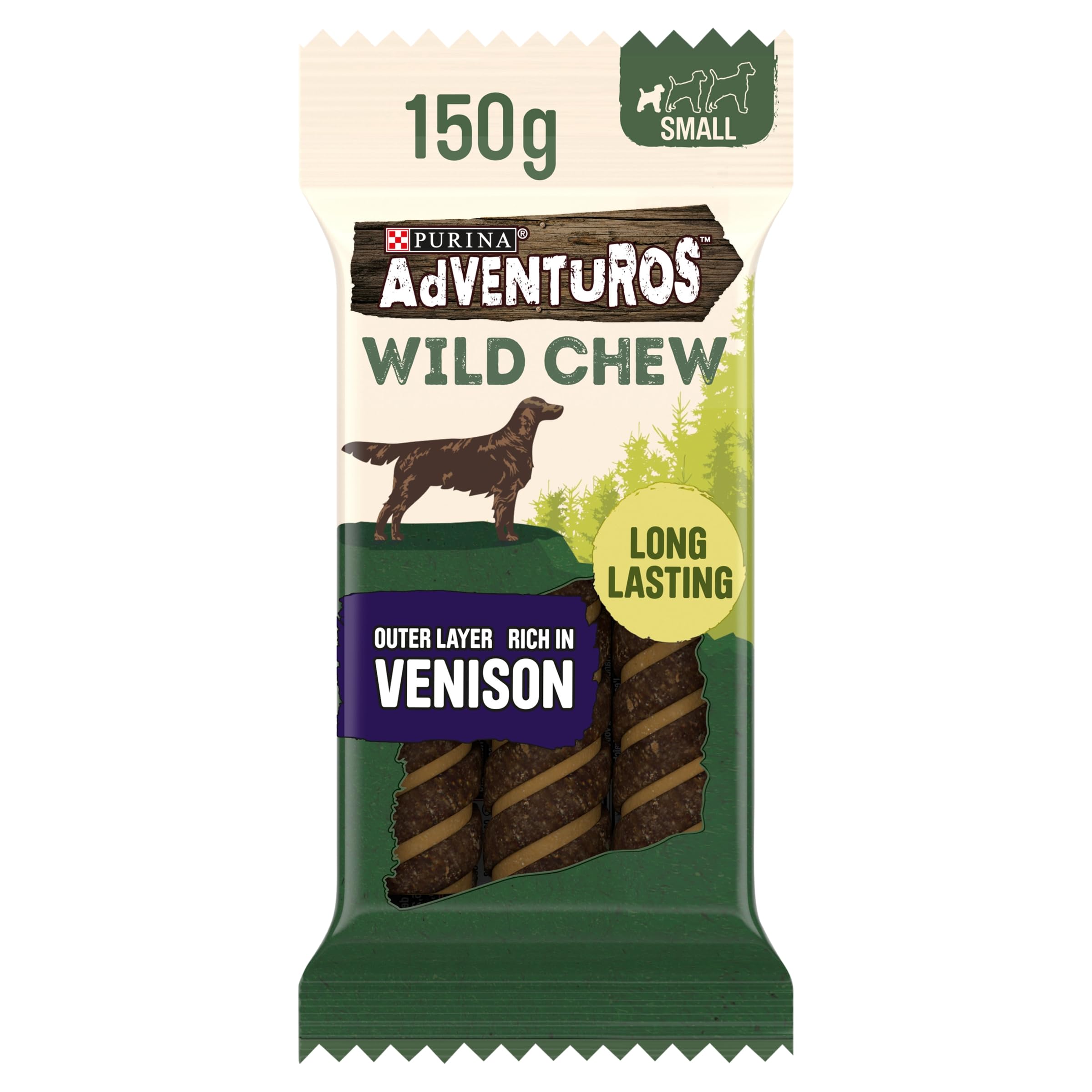 ADVENTUROS Wild Chew Venison Dog Treats 150g