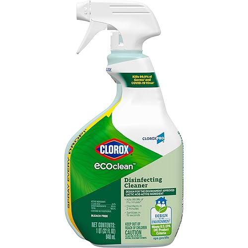 Clorox CloroxPro EcoClean Disinfecting Cleaner Spray Bottle, 32 Fluid Ounces