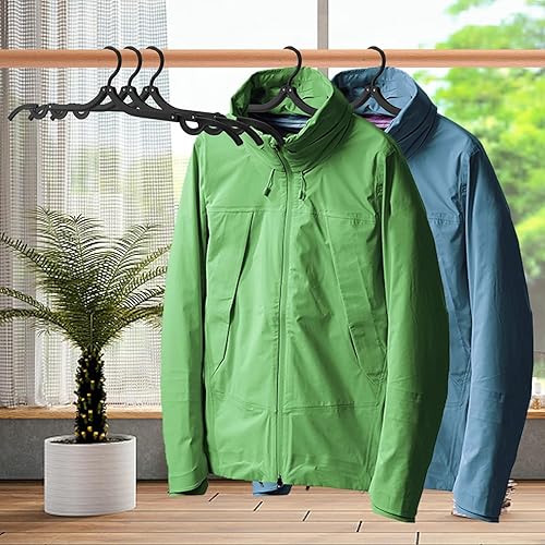 Miniatura 6 de 24 perchas de viaje, perchas plegables portátiles, perchas plegables negras, accesorios de viaje ligeros, perchas plegables antideslizantes para