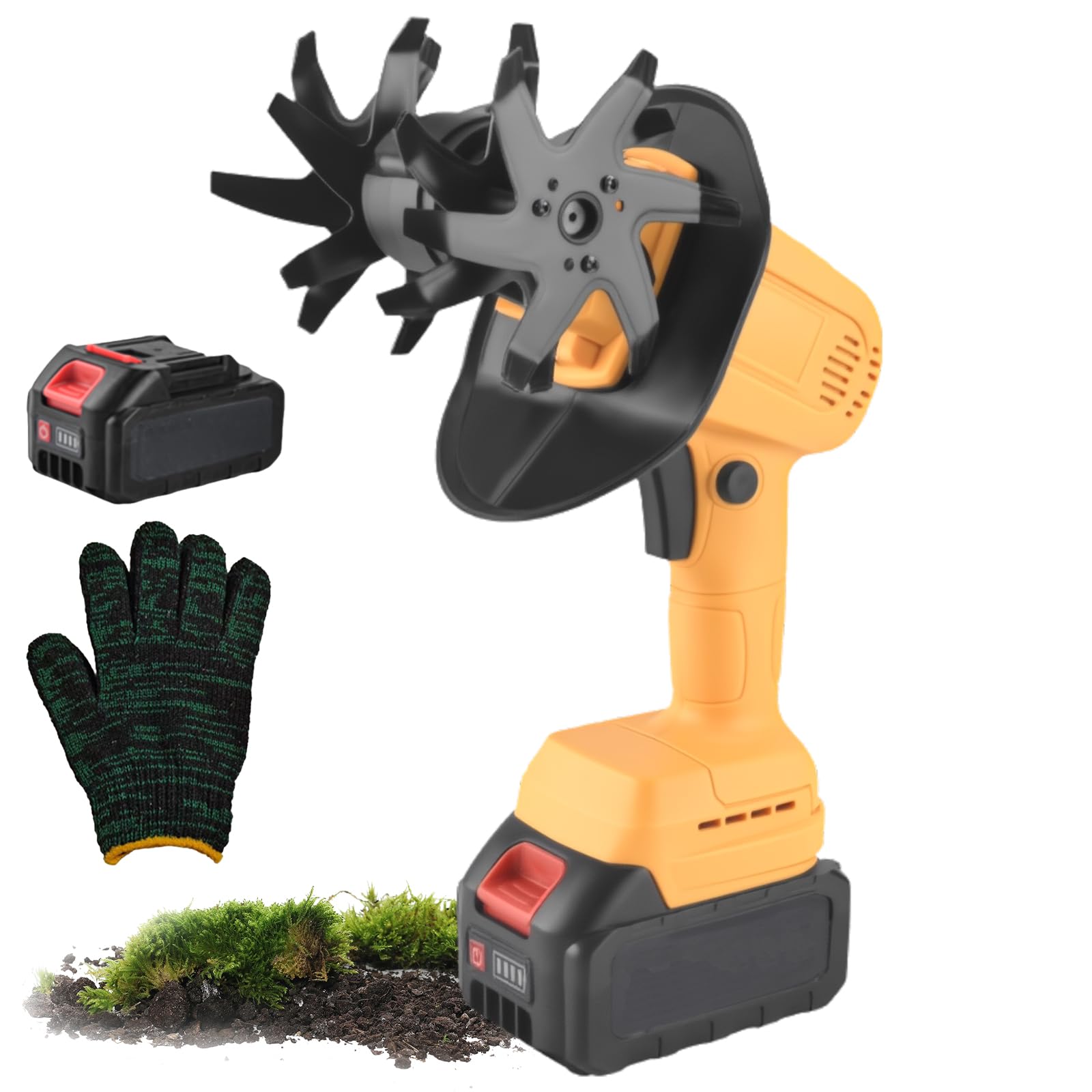 Mini cultivateur sans fil à double interrupteur pour un binage sécurisé et précis