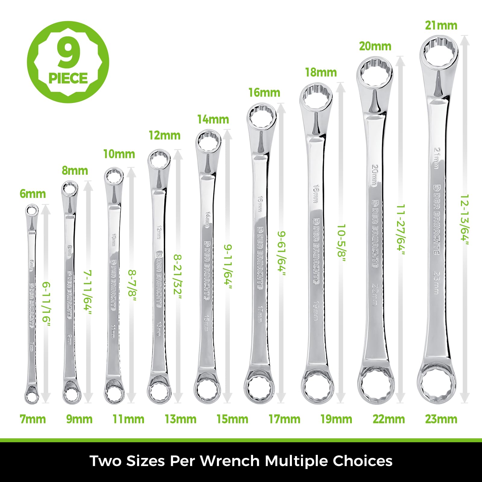 Der Erwachte 9-Piece Offset Wrench Set -2