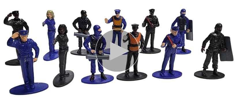 Amazon.com: Free Standing Blue and Black Toy Police Figures