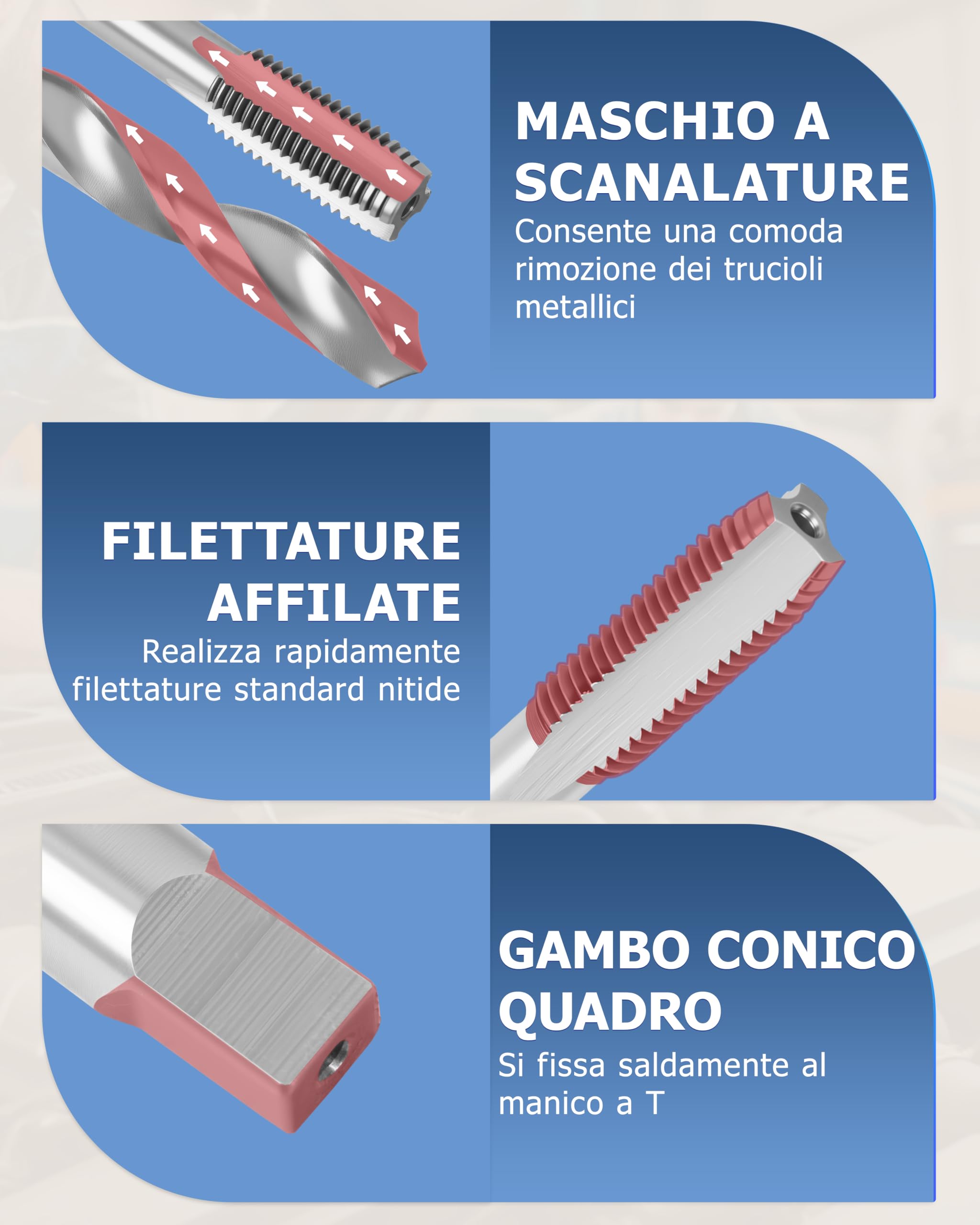 DAYUAN 131 pezzi, set di riparazione per trapano Helicoil, motore per auto, con manicotto filettato M5 M6 M8 M10 M12