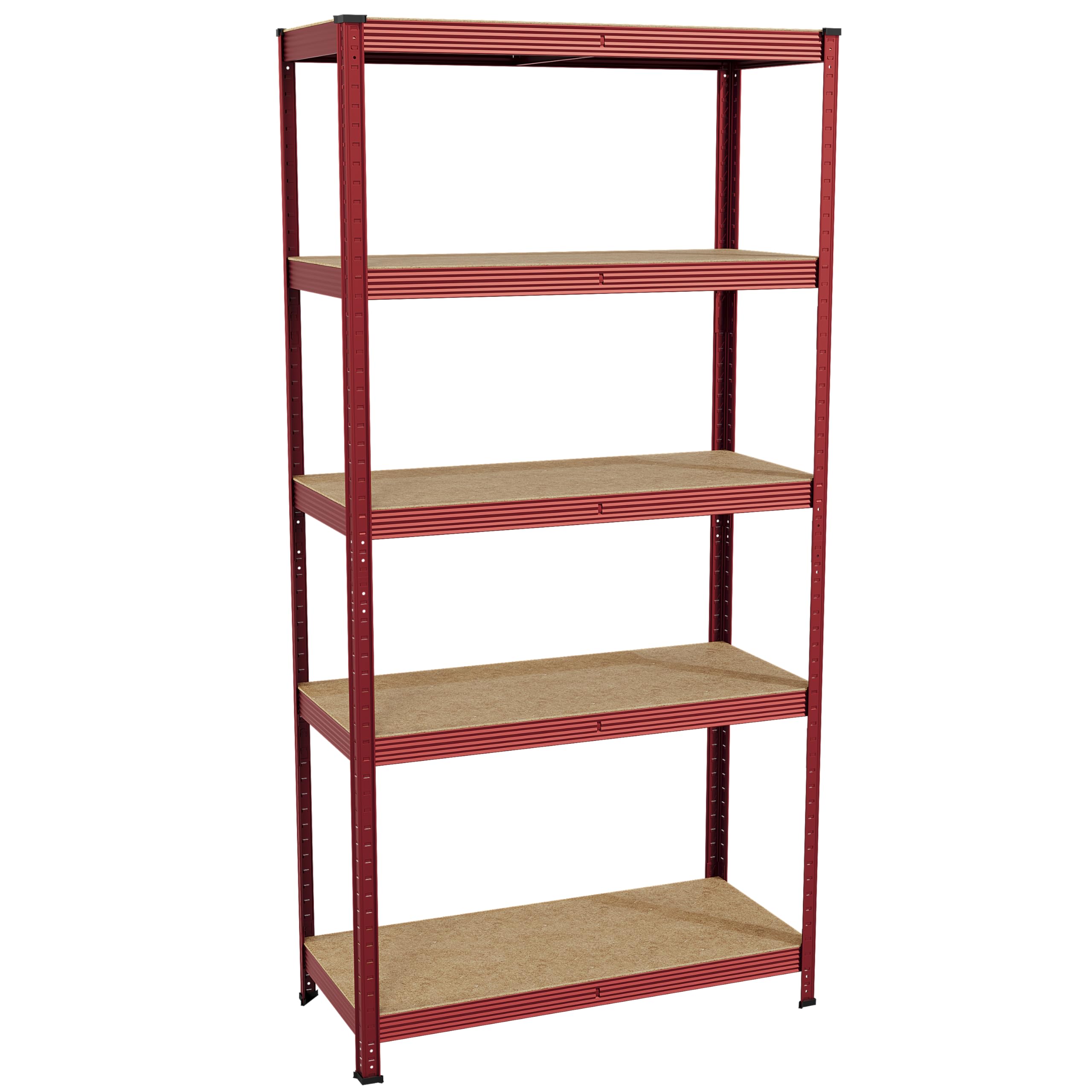 Home Discount 5 Ripiani Strato scaffali Rack Heavy Duty Kitchen Garage, capacità 875 kgs, Grande, Rosso