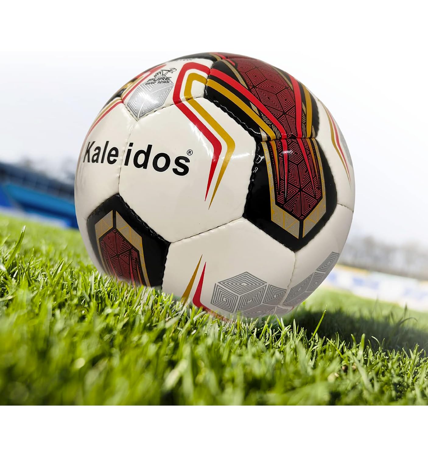 Mondo Sport - Pallone da futsal METEOR R.C. KALEIDOS - misura 4 professional - 440 g - bianco grigio oro - 13605