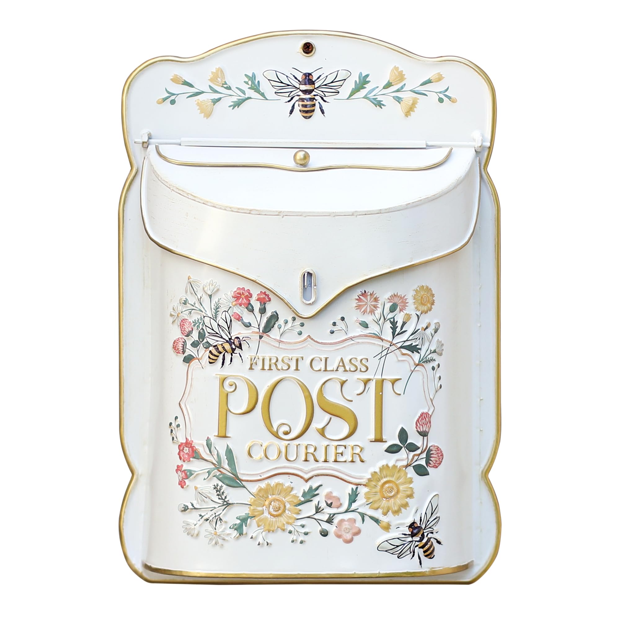 Z² BellaDecor Wall Mailbox Wall Mount Mailboxes for Outside Mail Boxes for House Outside Vintage Mailbox Metal Mailbox Garden Outdoor Decor