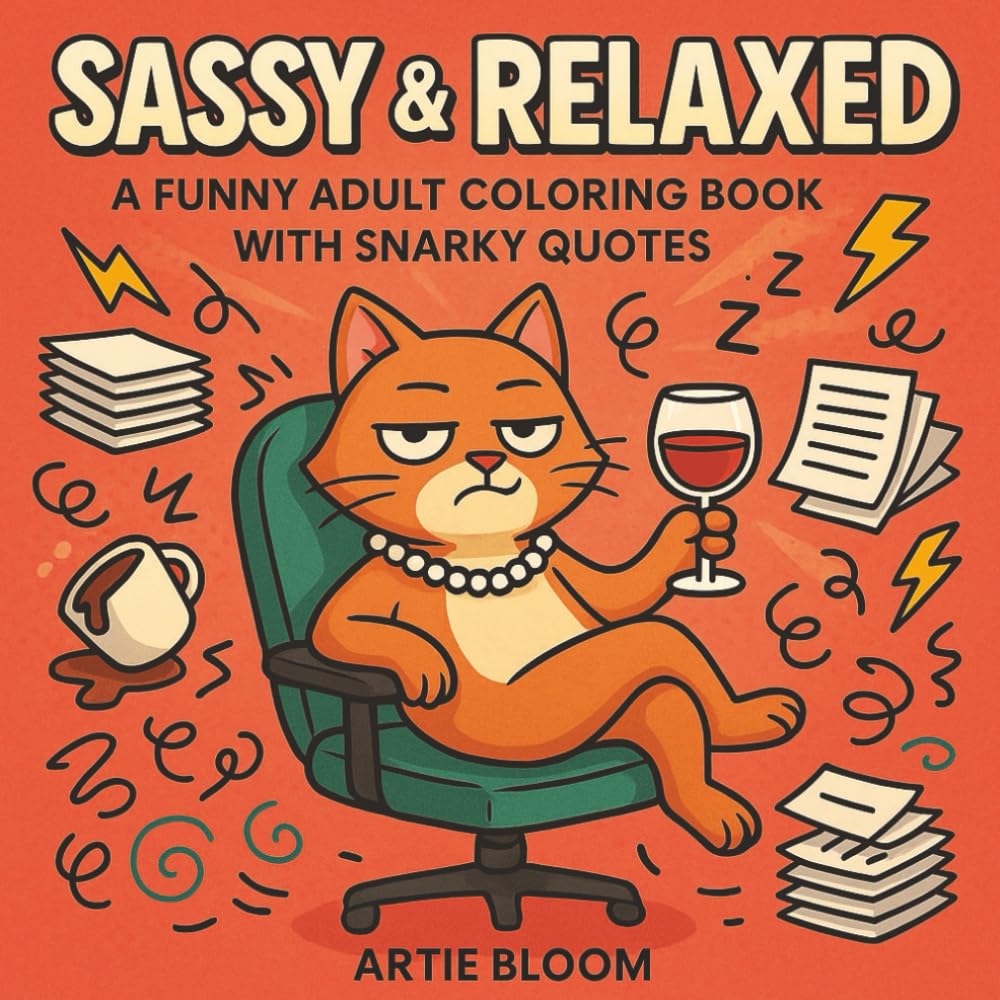 Sassy & Relaxed – A Funny Adult Coloring Book with Snarky Quotes: Sarcastic sayings, office humor, and laugh-out-loud rude quotes designed for stress relief, adult fun, and unforgettable gag gifts.