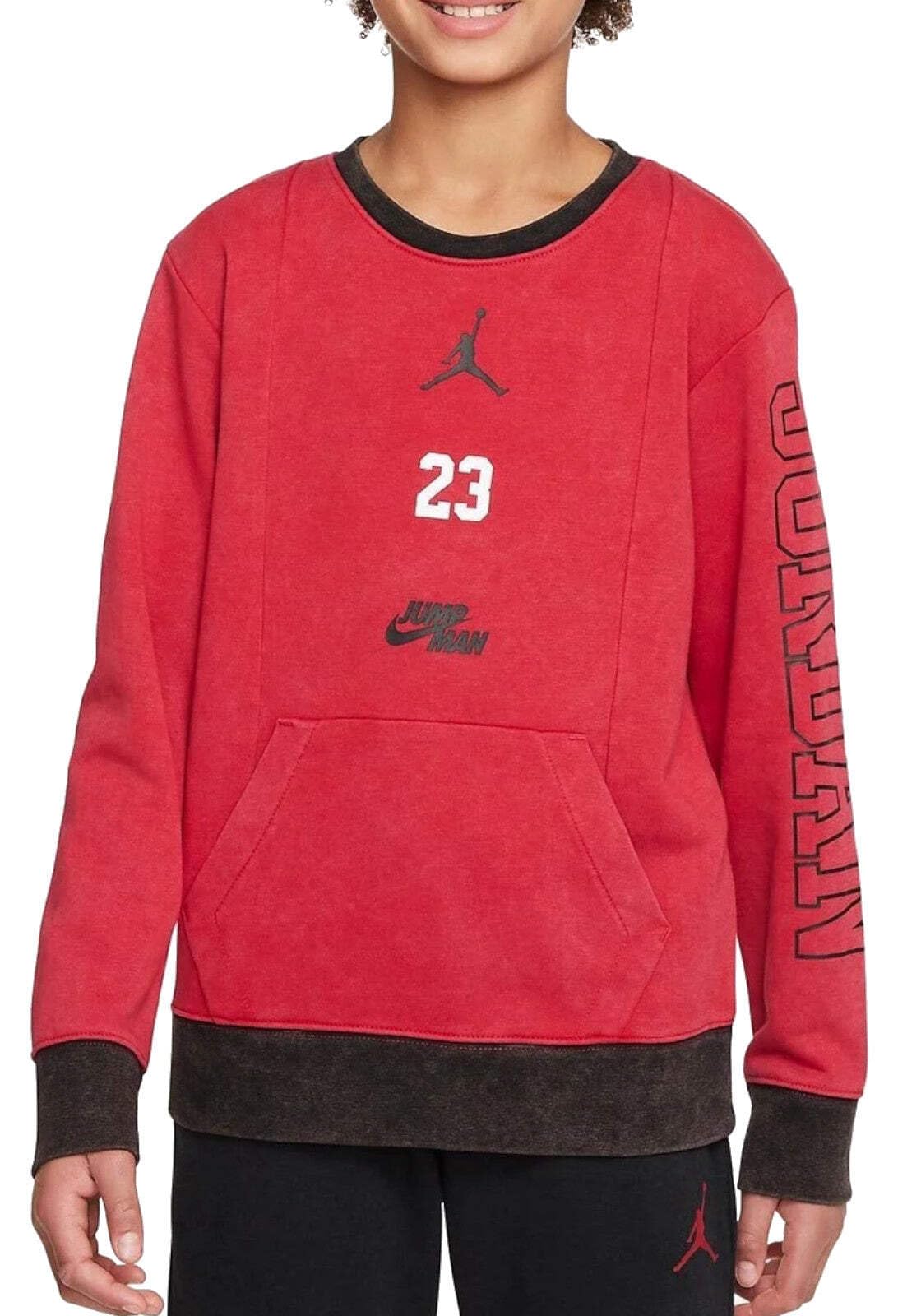 Nike Felpa Girocollo Rosso 95B210 ROSSO 13-14 anni