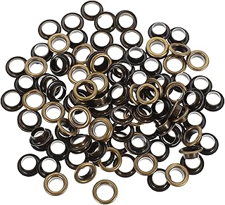 VILLCASE Botão De Olho De Ar Kit De Botão De Pressão Kit Peircing Ferramentas DIY 50 Conjuntos Ilhós Ilhós Ilhós De Costura Sapatos Fechos Artesanais Roupas Palmilha De Cobre Botões De