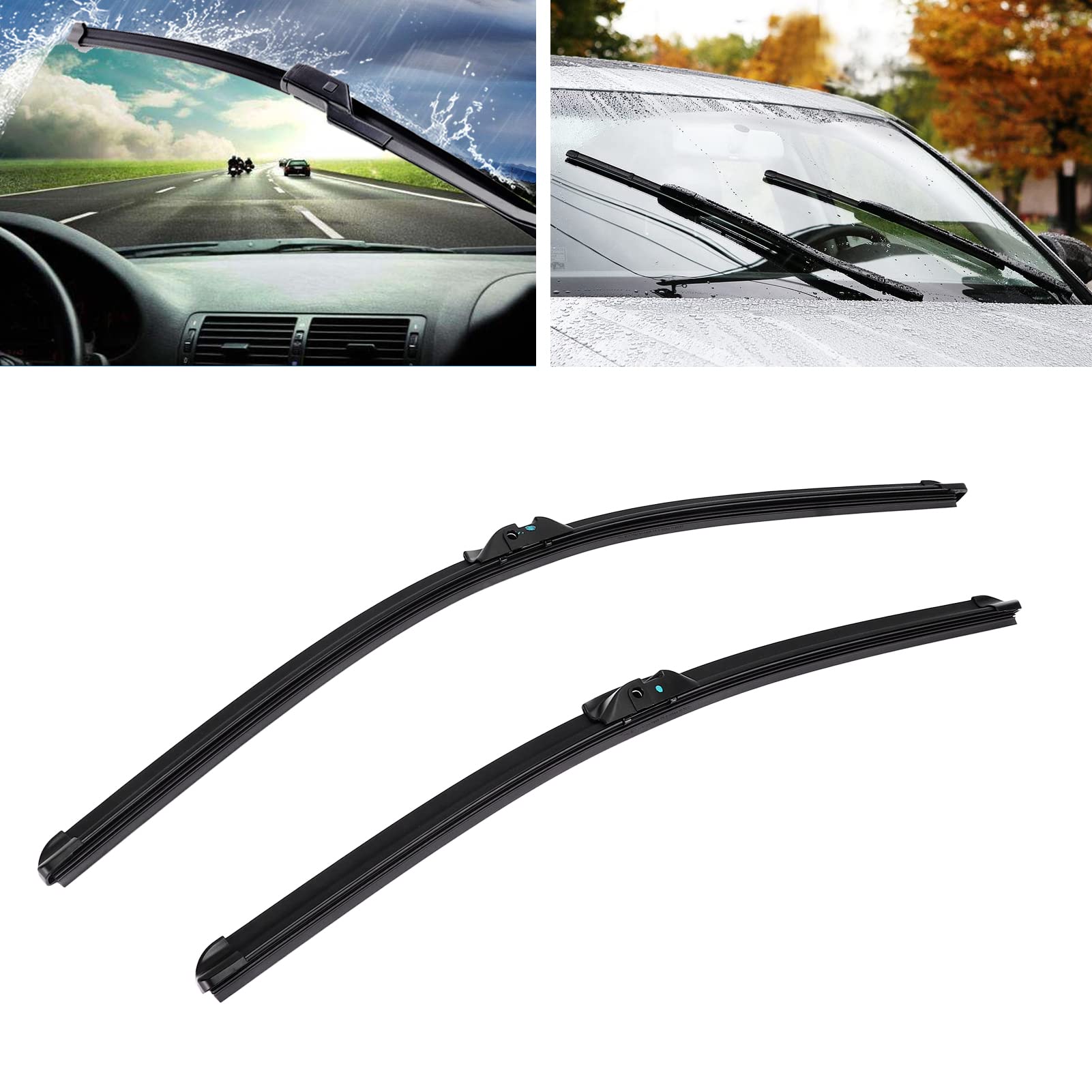 Qqmora 2 Spazzole Tergicristallo Premium da 22 Pollici 19 Pollici per Pulizia Liscia e Silenziosa per Classe C C300 C350 C63 AMG