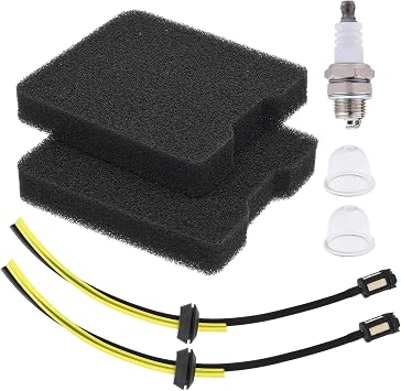 2 Pack of 145BT Air Filter Fuel Line Tune up Kit for Husqvarna 145BT 155BT 145BF 155BF Leaf Blowers Replace 531004430