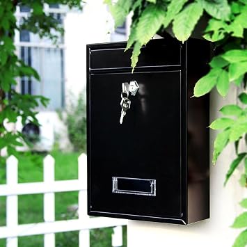 Wall Post Box, Mailbox for Outdoors, Waterproof Wall Postbox for Letters, Stylish Secure Postbox for Home and Office