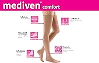 Vista 2 de Mediven Comfort for Women - Medias de compresión altas hasta el muslo de 20 a 30 mmHg, medias semitransparentes con banda superior de silicona
