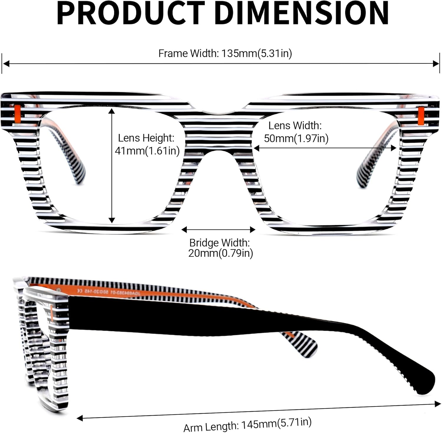 Zeelool Blue Blocking Glasses for Women Chic Fashion Rectangle Eyeglasses Frames Full Eyewear Glasses Anti UV