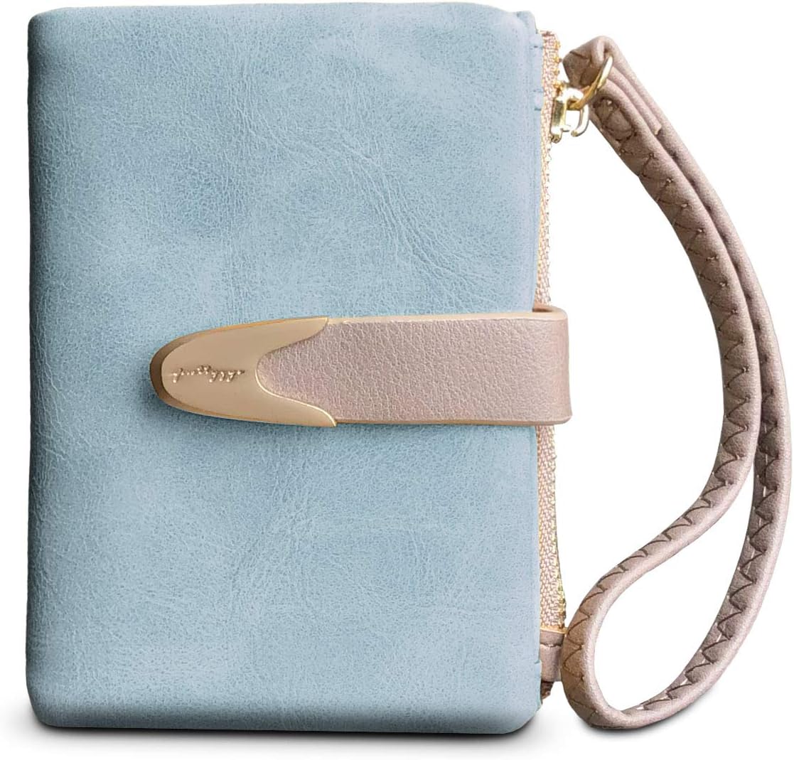 Wallets for Women Rfid Small Compact Bifold short Wallet,Ladies Wristlet Zipper Coin Purse - Image 5