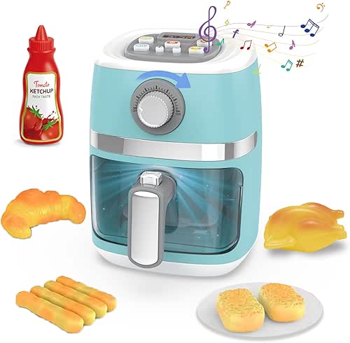 Toy Air Fryer for Kids Kitchen Playset, Chef Pretend Play