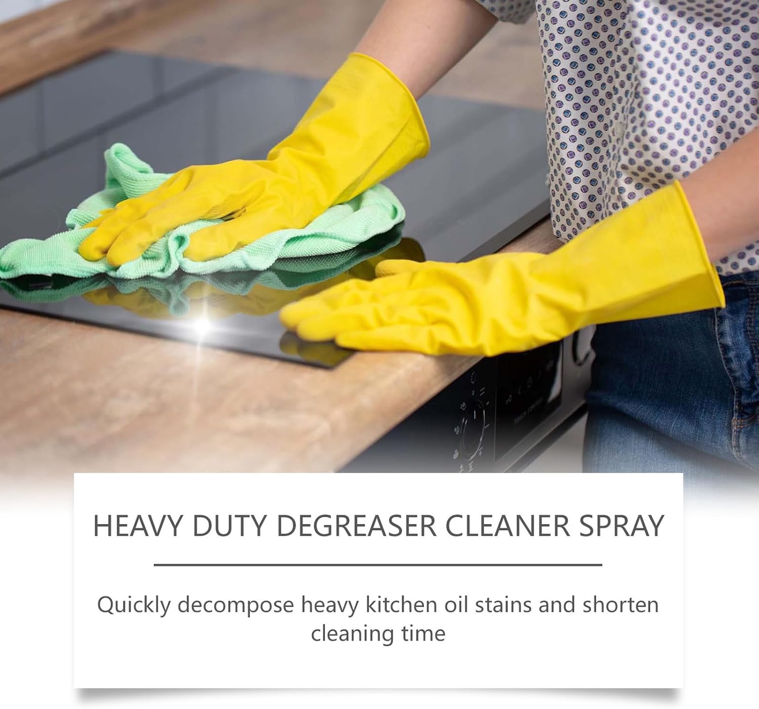 Clean Up Kitchen Oil Stains, Upgrade Heavy Oil Stain Cleaner Kitchen, Versatile Kitchens Foam Spray Cleaner for Kitchens, Countertops, Range Hoods, Ovens (1PCS) image 3