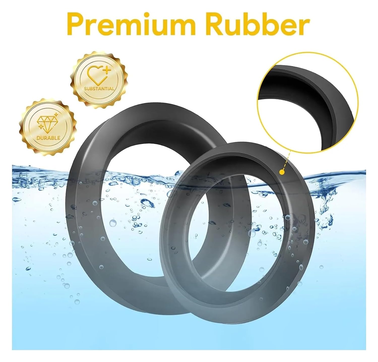 Wax Ring for Toilet 2set 34120 12524 RV Toilet Seal Replacement Compatible with Thetford Fit