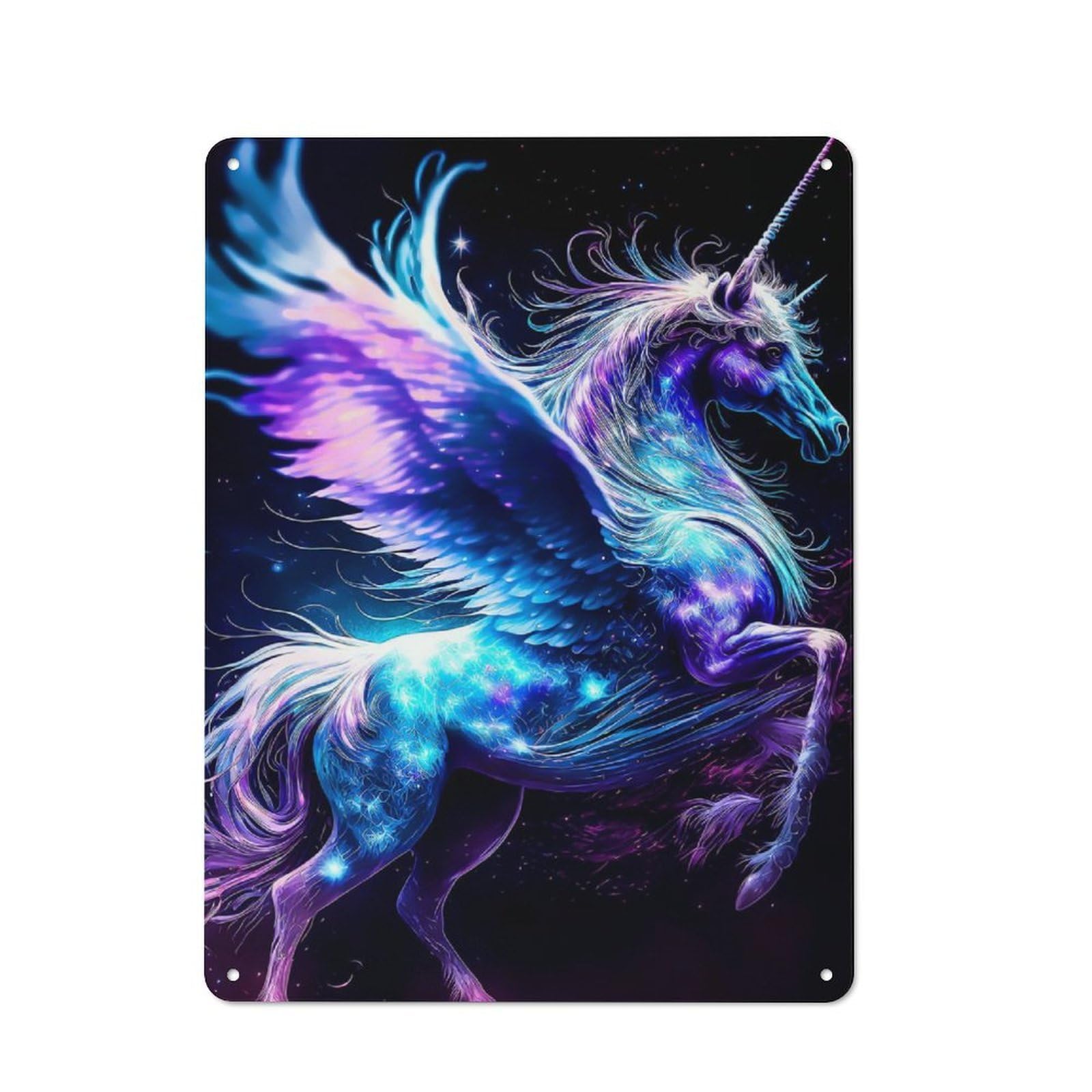 Unicorn Vintage Metal Sign 40x30cm for Pub Or Café, for Collectors of Vintage Metal Wall Decor