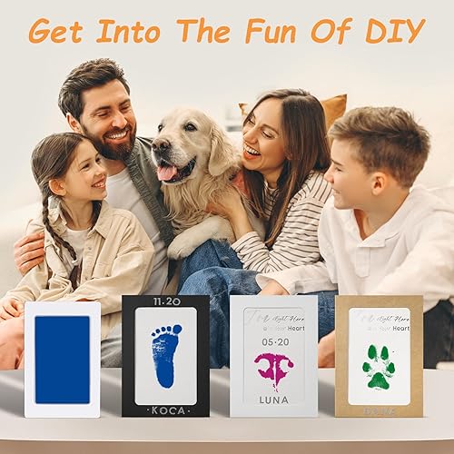 Miniatura 34 de Kit de impresión de huellas sin tinta, kit de impresión de huellas de perro, kit de impresión de nariz de perro, almohadillas de tinta de tacto Negro