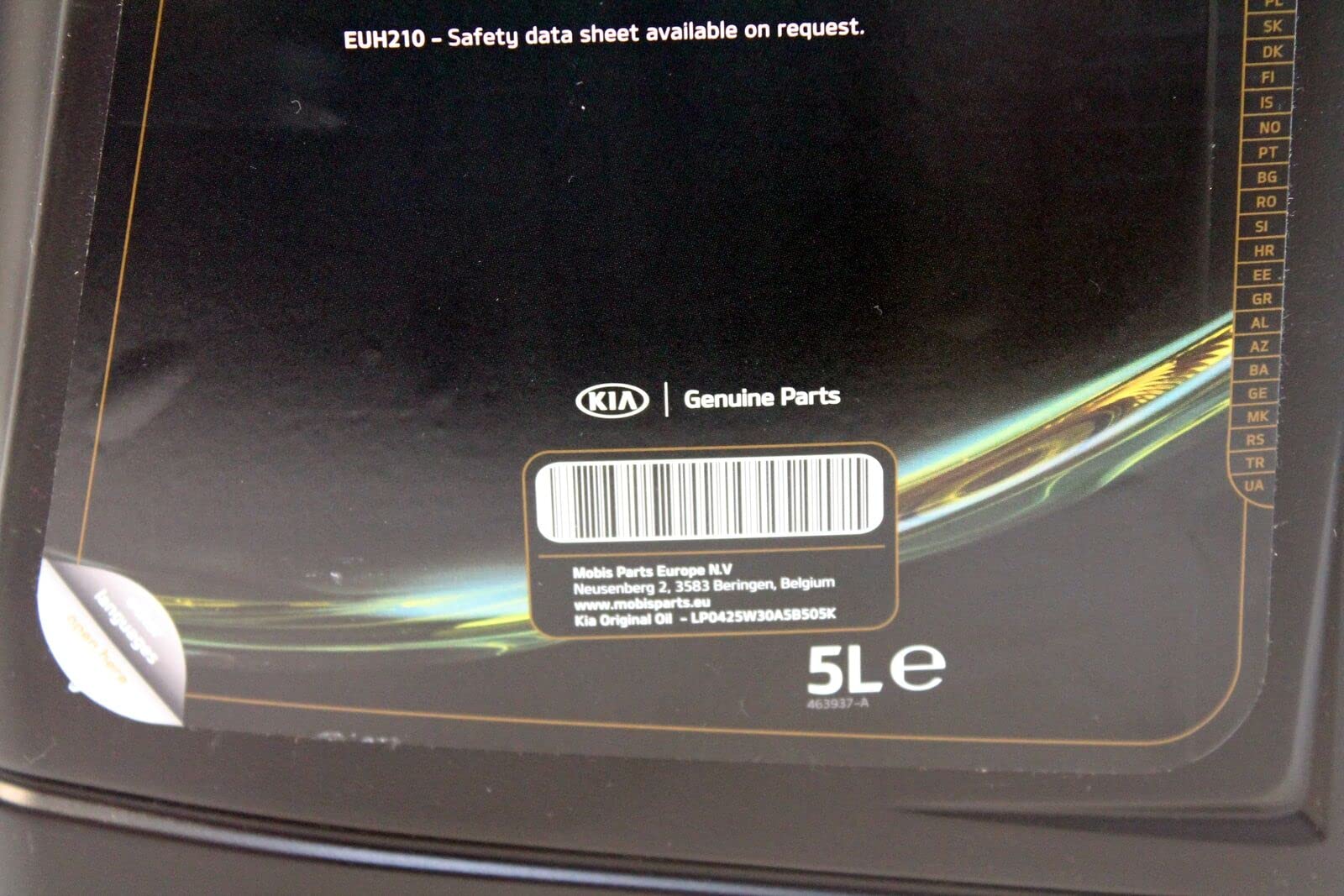 Original KIA Motoröl Öl 5W30 ACEA A5/B5 5W-30 5 Liter