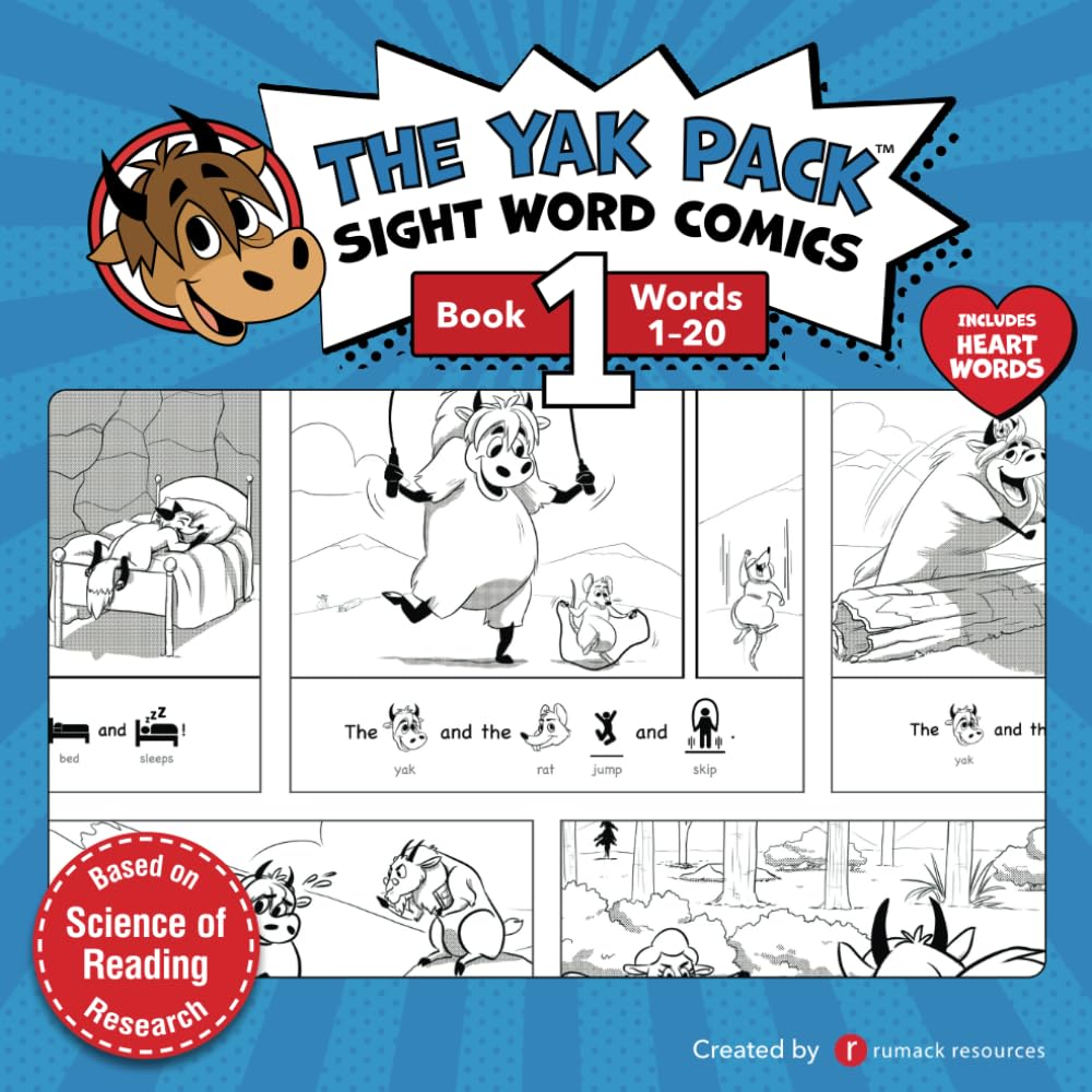 The Yak Pack: Sight Word Stories: Book 1: Comic. Resources, M.Ed., Henry<|