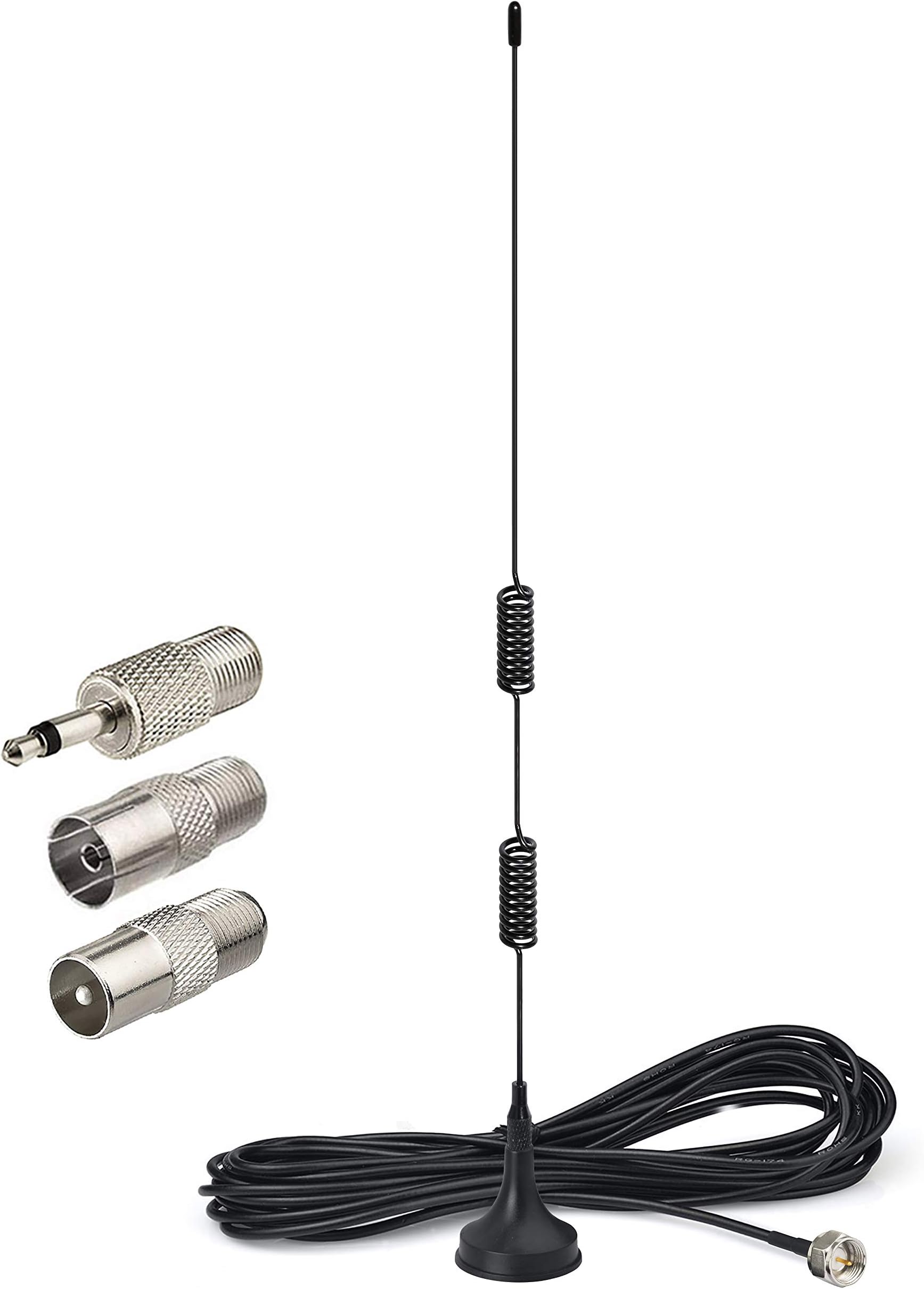 Bingfu FM Radio Antenna Magnetic Base for Pioneer Onkyo Yamaha Marantz Sherwood Indoor Digital HD FM Radio Bluetooth Home Stereo Receiver AV Audio Video Home Theater Receiver Tuner