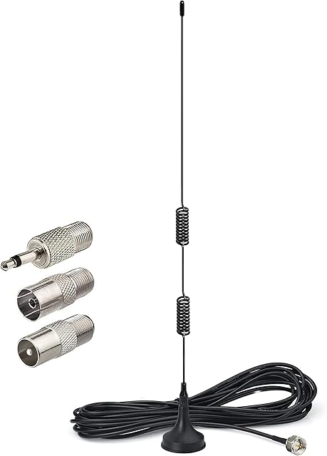Bingfu DAB FM Antenna Magnetic Base FM Radio Aerial for Denon Pioneer Onkyo Marantz Sherwood Indoor Digital DAB Radio FM Radio Bluetooth Stereo Receiver AV Audio Vedio Home Theater Receiver