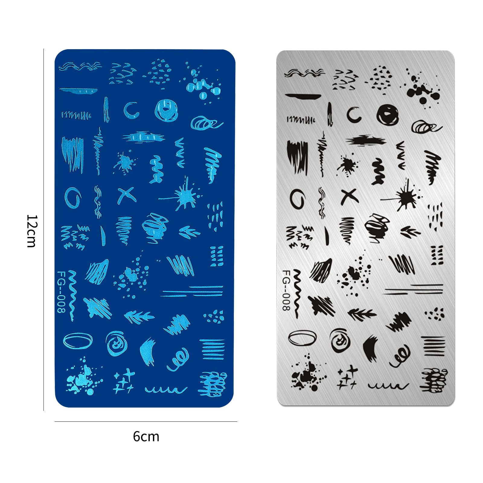 MWOOT 6 Pezzi Stamping Nail Art, Farfalla Pizzo Animale Serpente Tema per Stencil Unghie Nail Art, Unghie Piastre Manicure Nail Piastra, Unghie Timbro Scraper Piatti Templates per Decorazione Unghie