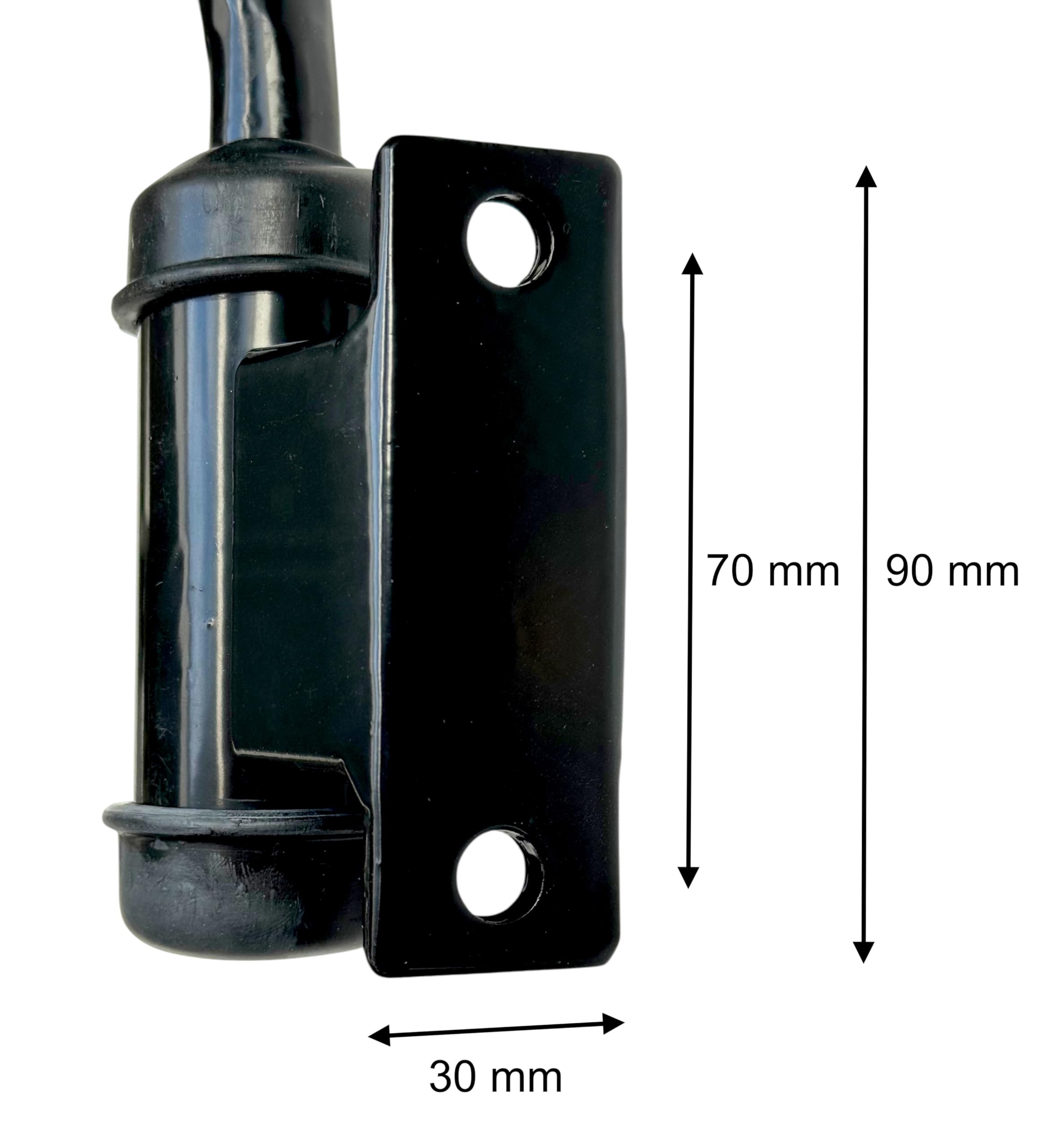 Spiegelhalter für Traktor passend für JCB John Deere S6000 und Massey Ferguson links rechts mit Kupplung oder ausziehbar Spiegelarm schwarz (440x240mm - 2x Stück L+R)
